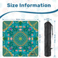 Summer design on teal- Mini travel Mahjong Mat 20.9"x20.9" (Ship Rolled up)