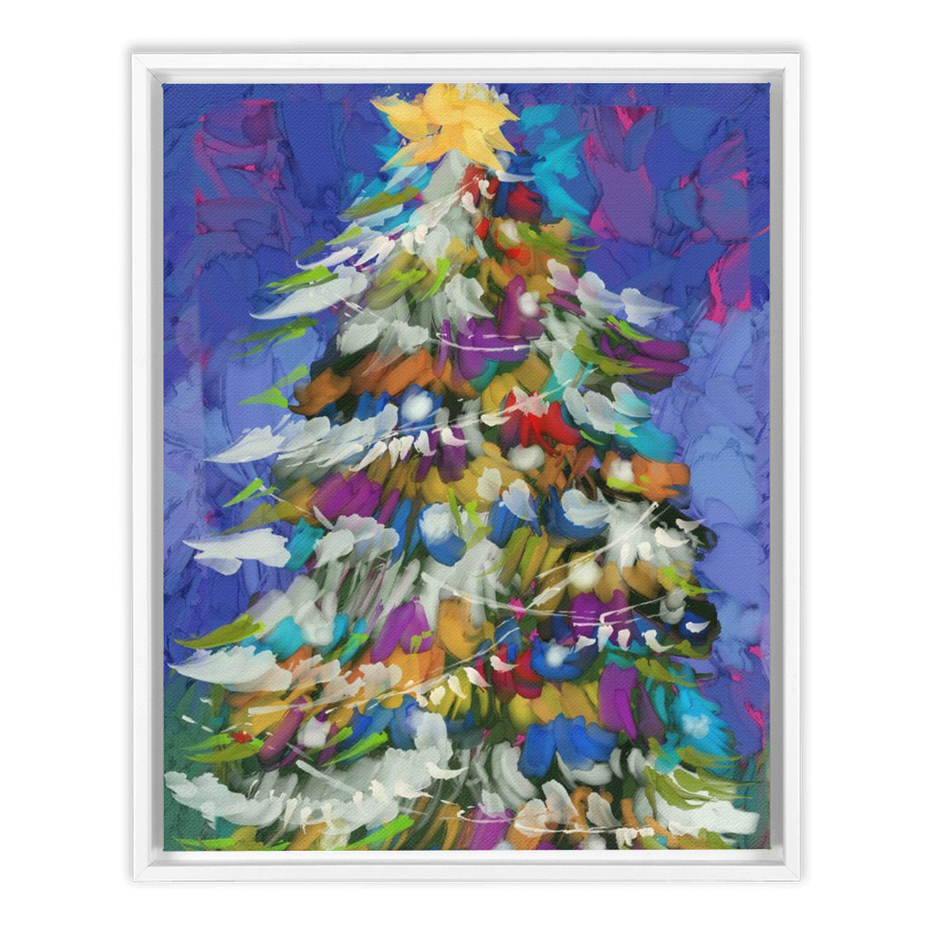 Magical Holiday Tree Framed Canvas Wraps-powered by Artivive