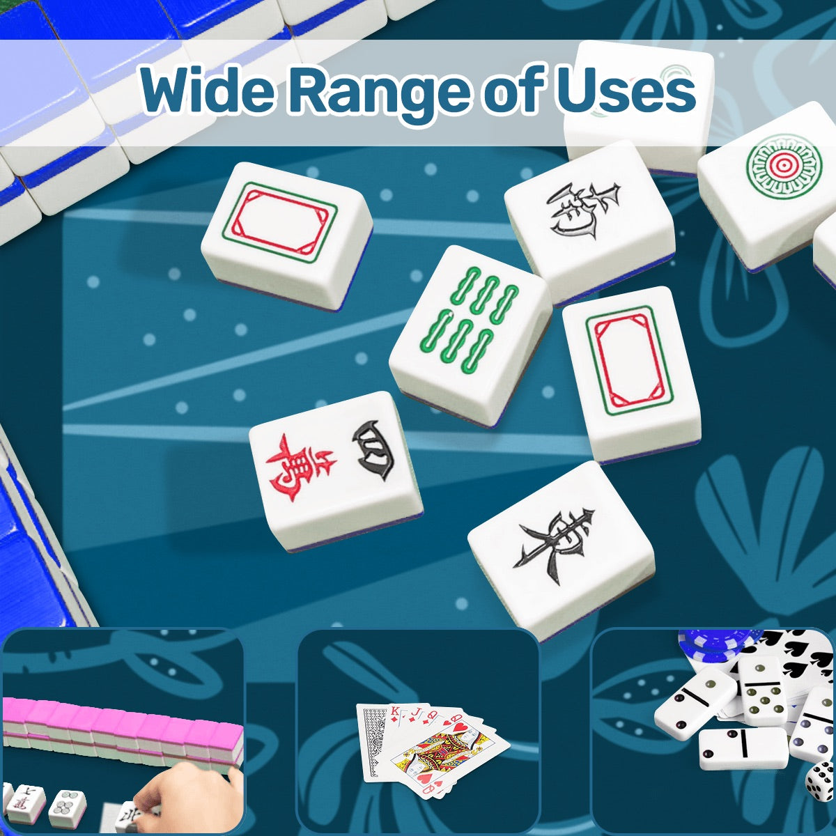 Season in Blue Mahjong Mat 31.5"x31.5" (Ship Rolled up)