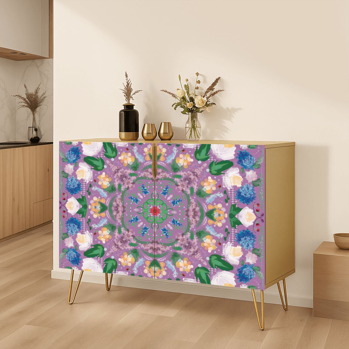 Wooden Storage Cabinet (Made in USA) Lilac Grove