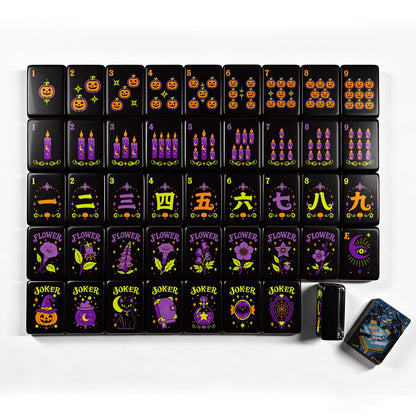Paws, paws, paws Pumpkin Hex Halloween Mahjong Tiles
