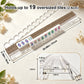 Extended Mahjong Rack Set of 4  Scalloped Magnetic Tile Pusher Brown Rattan