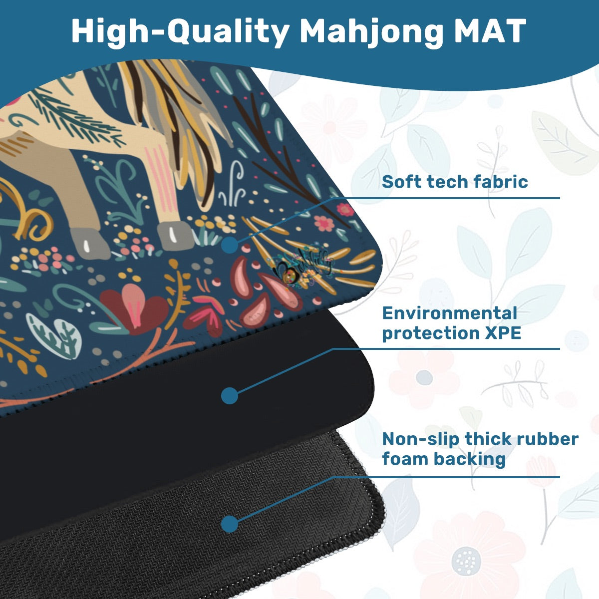 Mahjong Mat 33"x33" (Ship Rolled up) Pony up