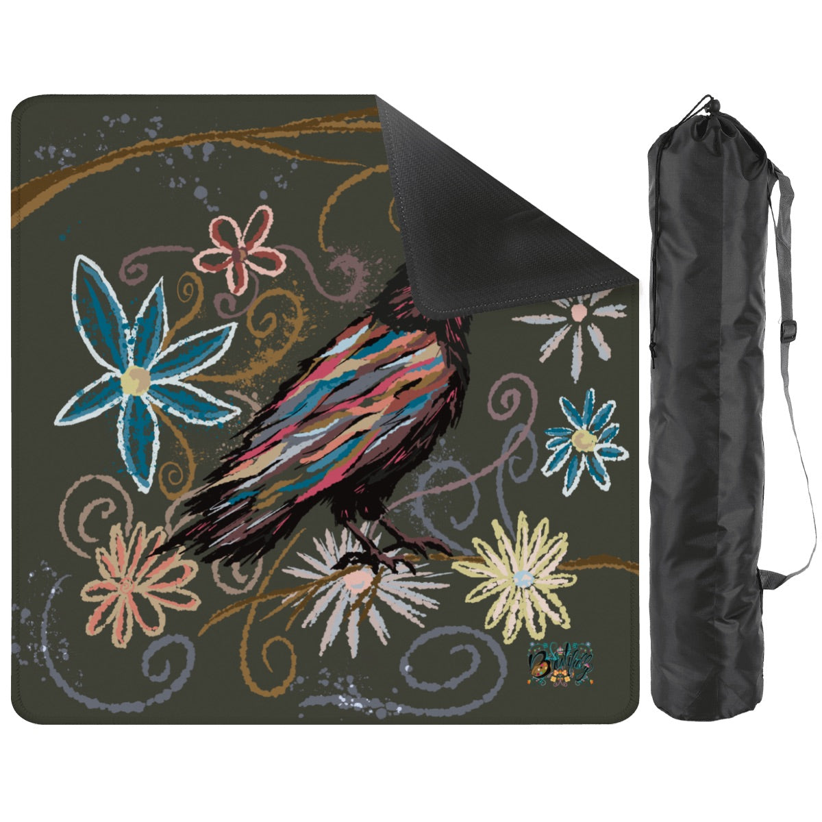 Raven-Mahjong Mat 31.5"x31.5" (Ship Rolled up)