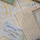 Vintage aquatic-Mahjong Mat 31.5"x31.5" (Ship Rolled up)