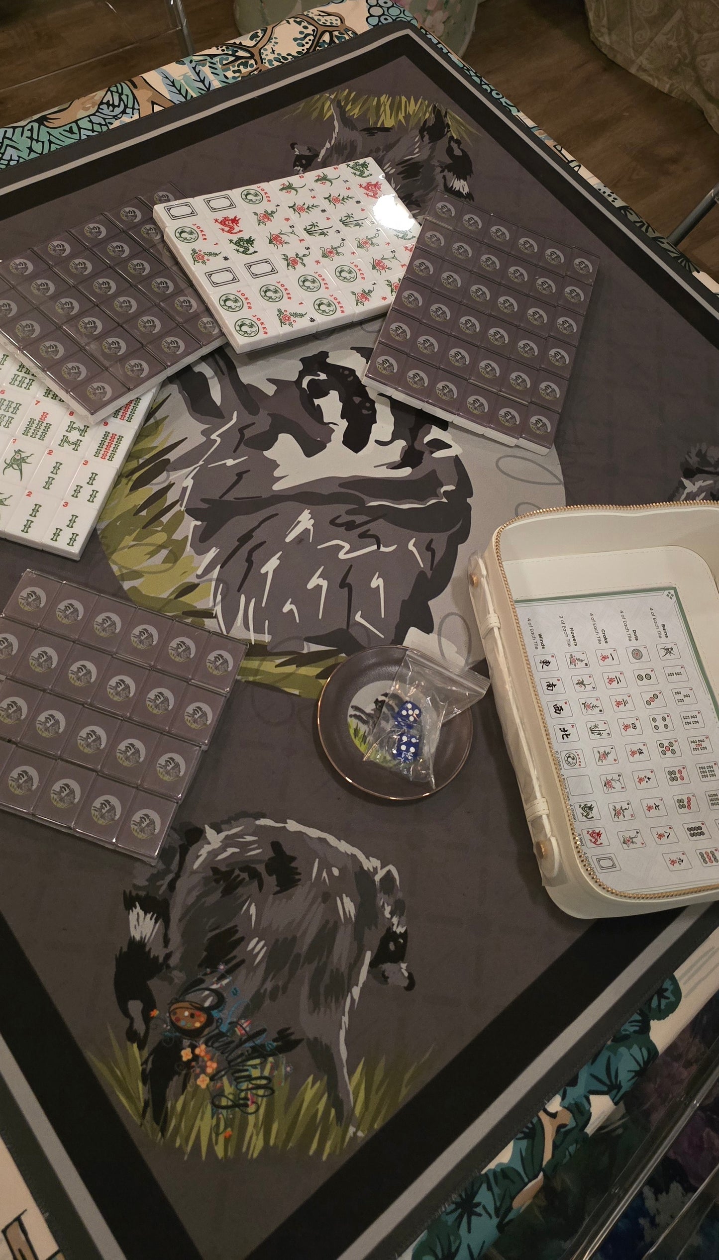 Jimothy mahjong set- includes donation to PAWS- local Seattle area pick up only