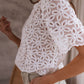 Crochet lace flower embroidered Hallowed Blouse