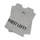 First Left? T‑Shirt — Funny Mahjong Directional Graphic Tee
