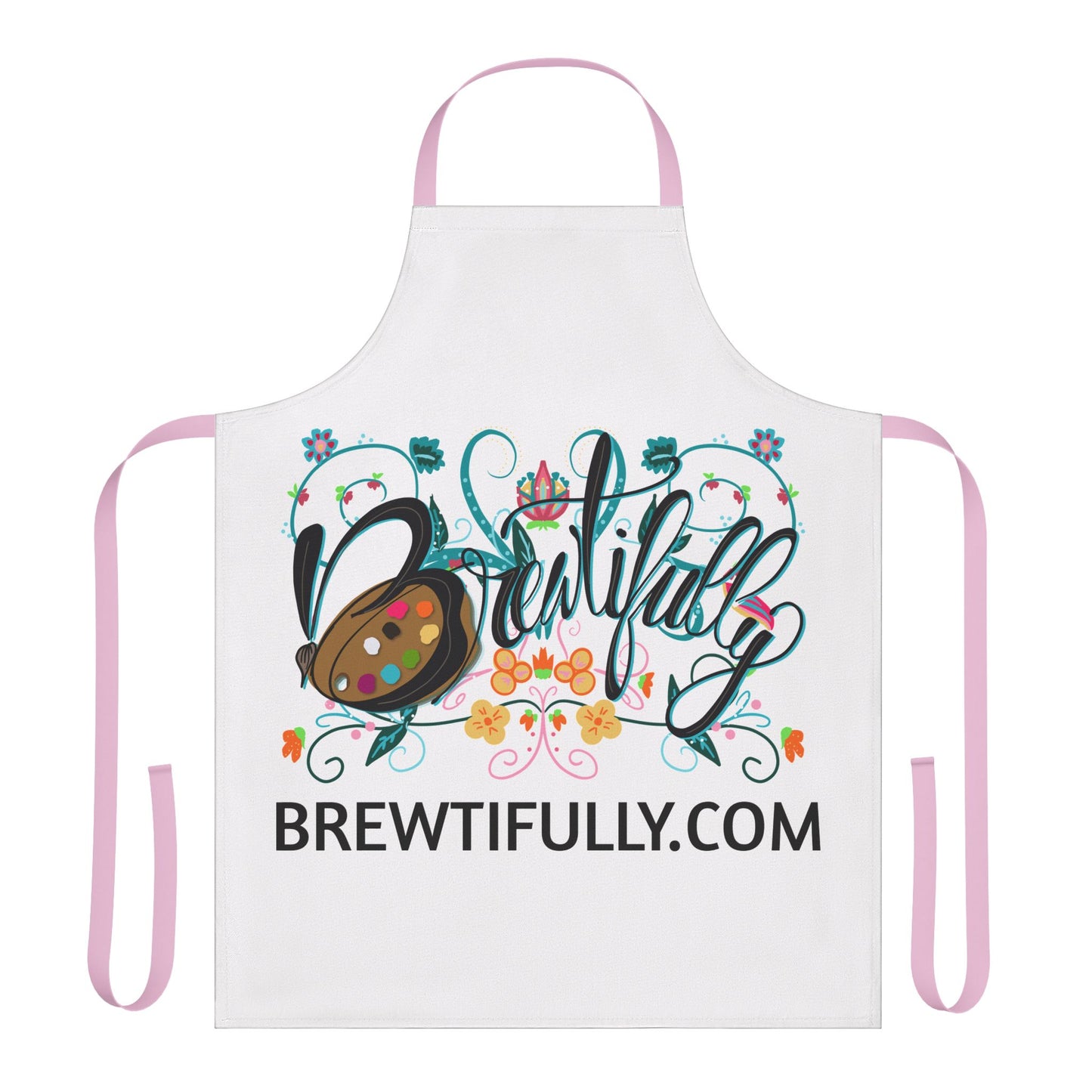 Brewtifully Apron, 5-Color Straps - White