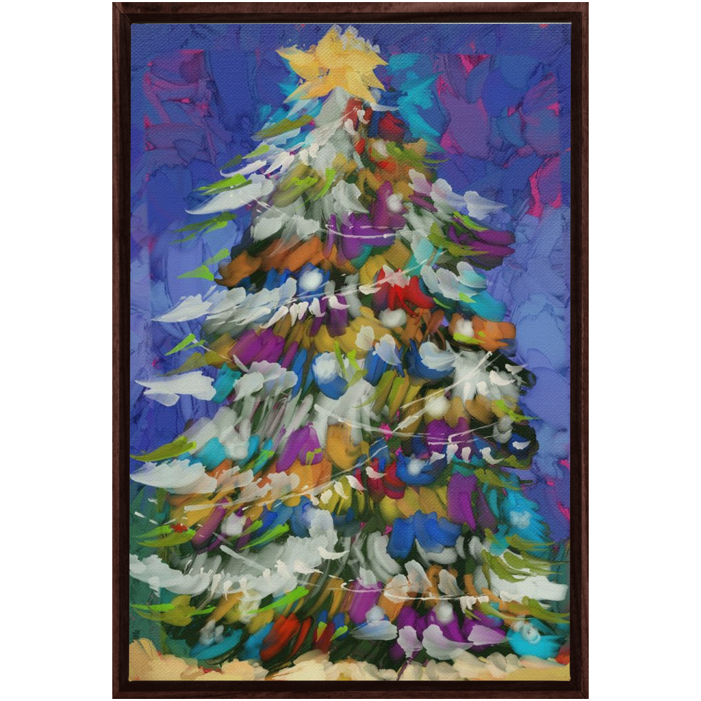 Magical Holiday Tree Framed Canvas Wraps-powered by Artivive