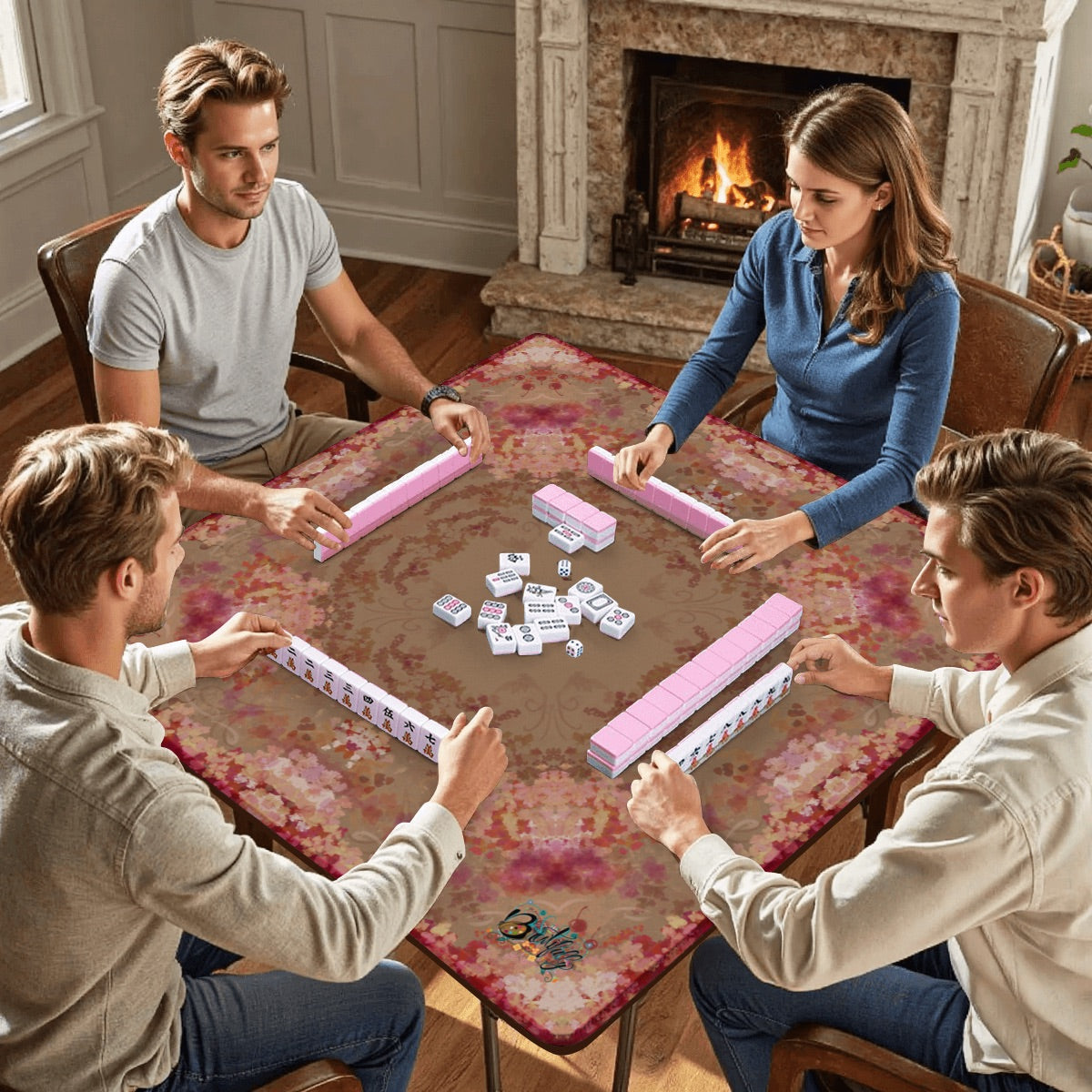 Victorian Series- Mahjong Mat 31.5"x31.5" (Ship Rolled up)