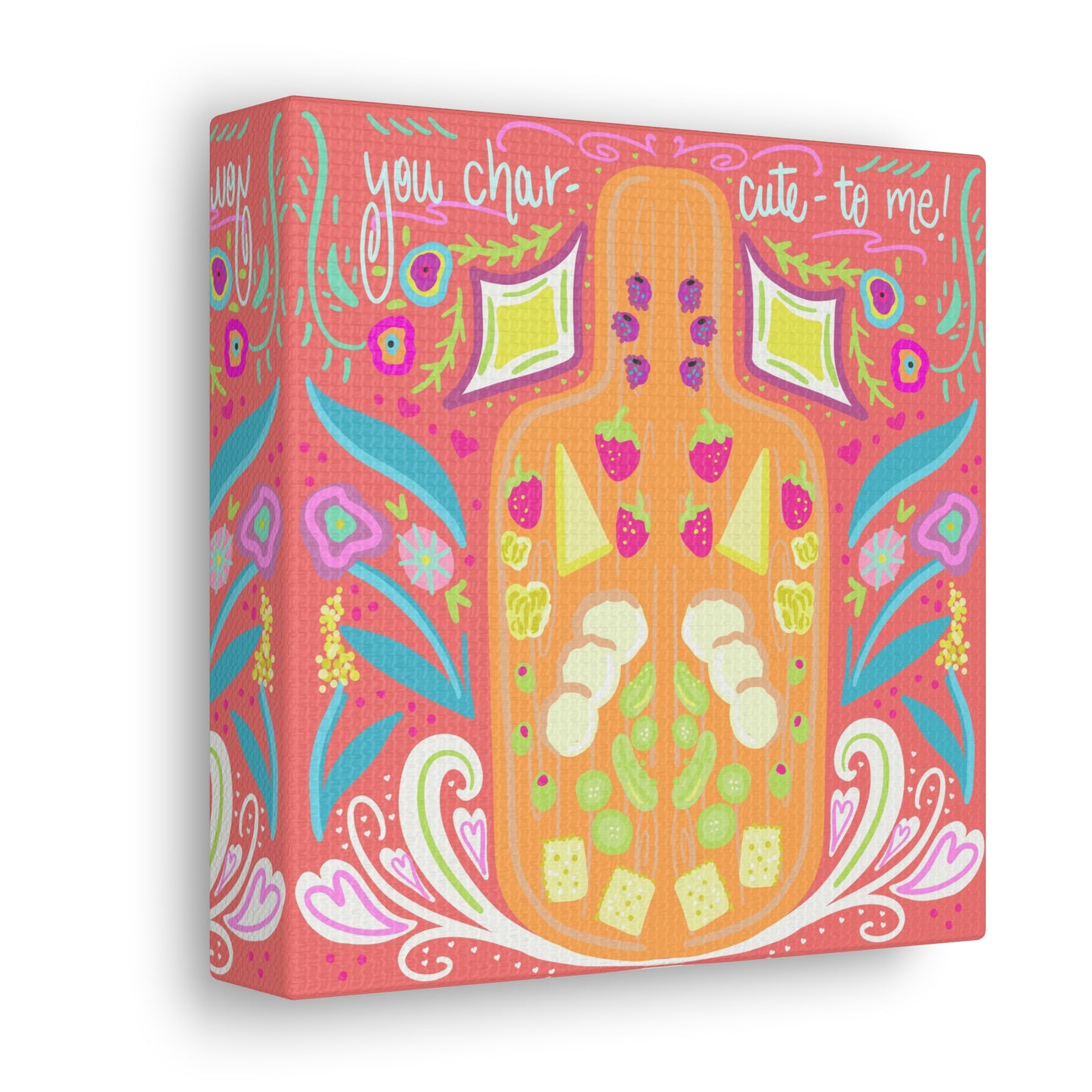 You’re Char-Cute-to-me canvas Valentine