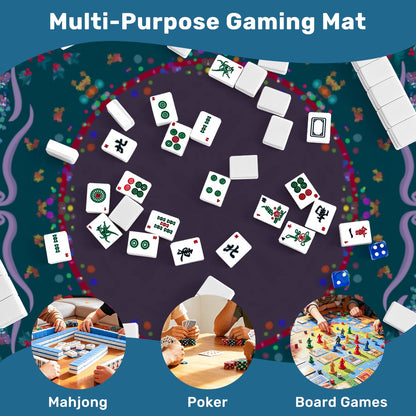 Thickened Mahjong Mat SleekSurface (Ship Rolled Up) Yuletide- 4 colorways
