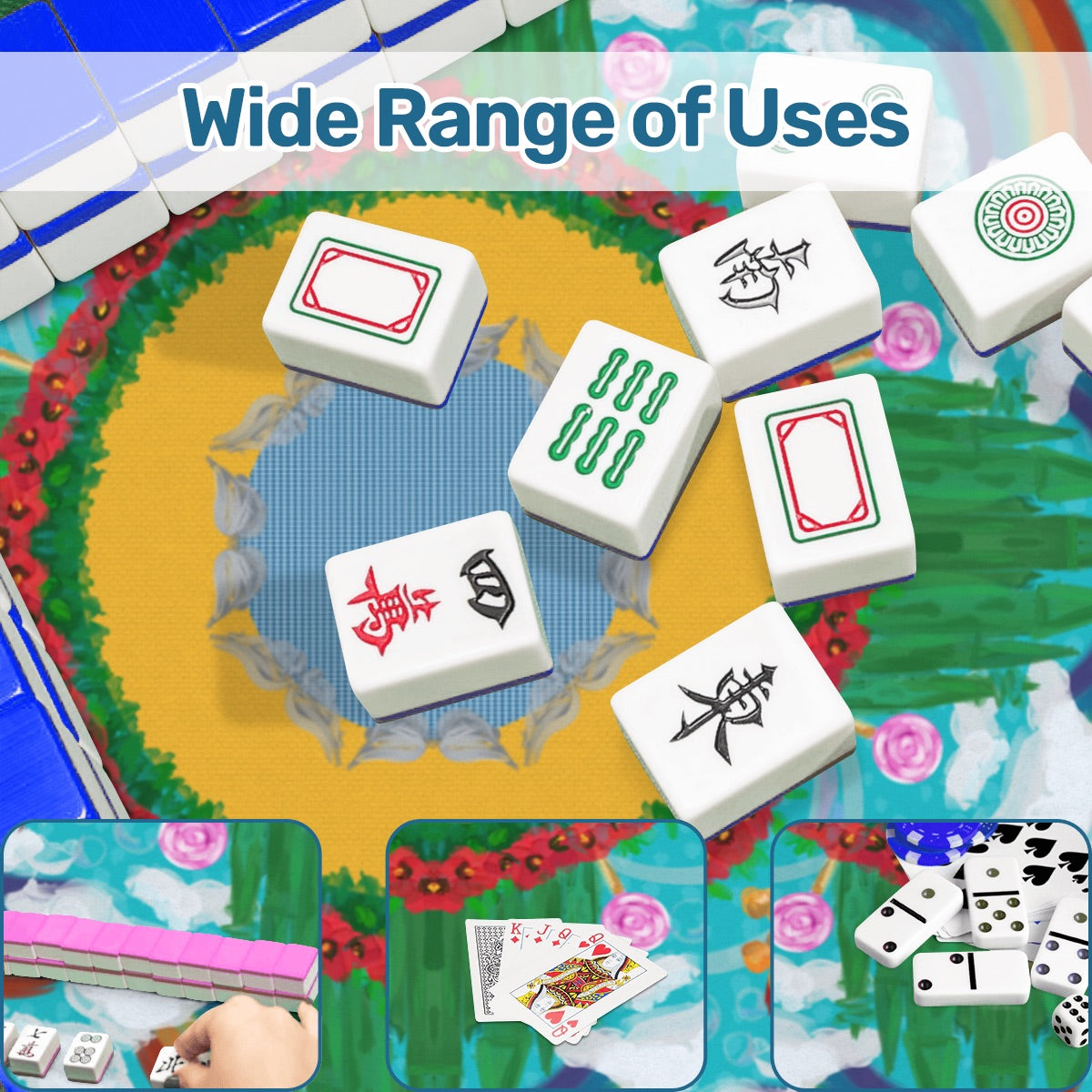 Somewhere over in the Green City Mahjong Mat 31.5"x31.5" (Ship Rolled up)