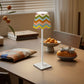 LED Cordless Table Lamp in Vintage Party ware