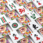 Painted Florals American Mahjong Tiles