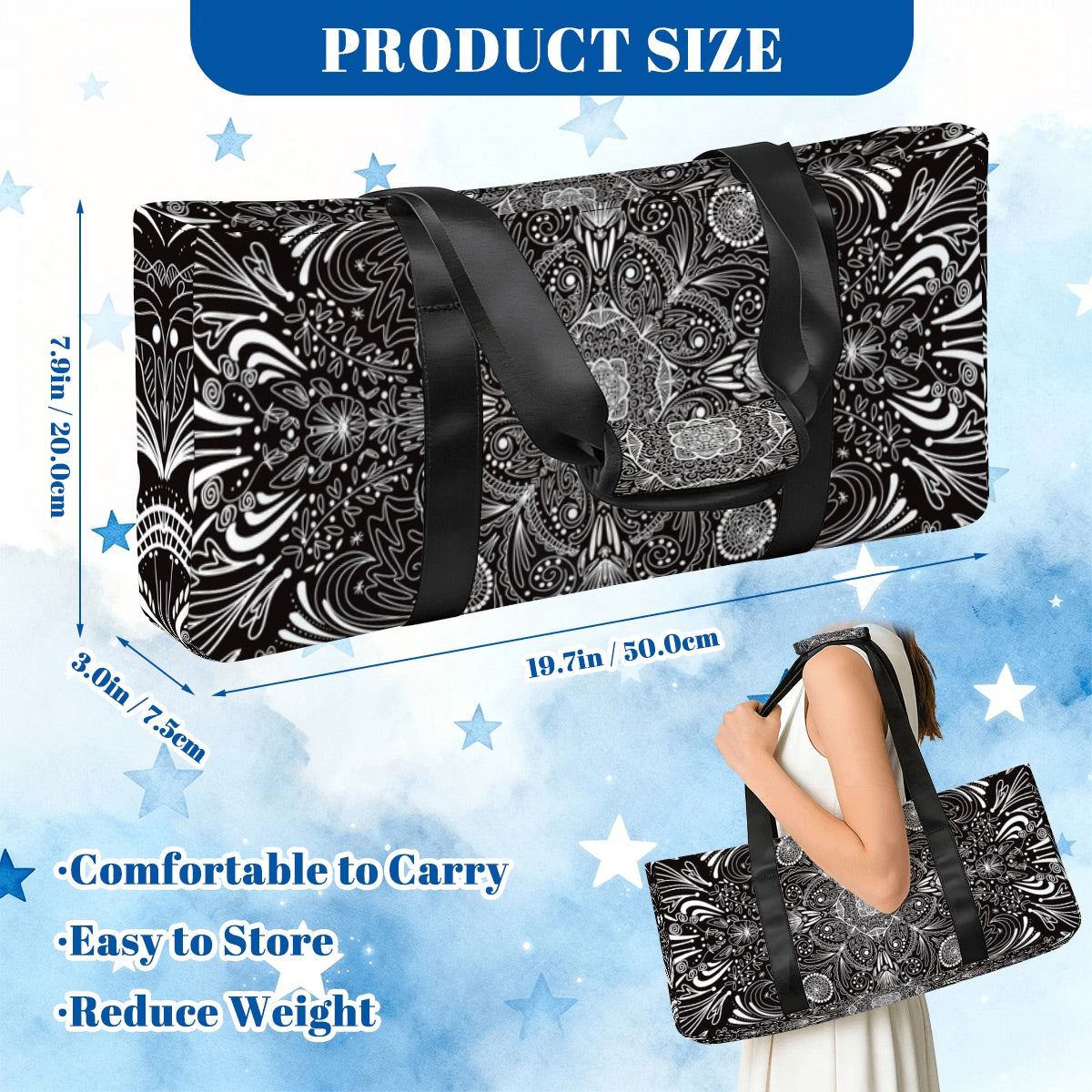 White on Black-Mahjong Bag Set