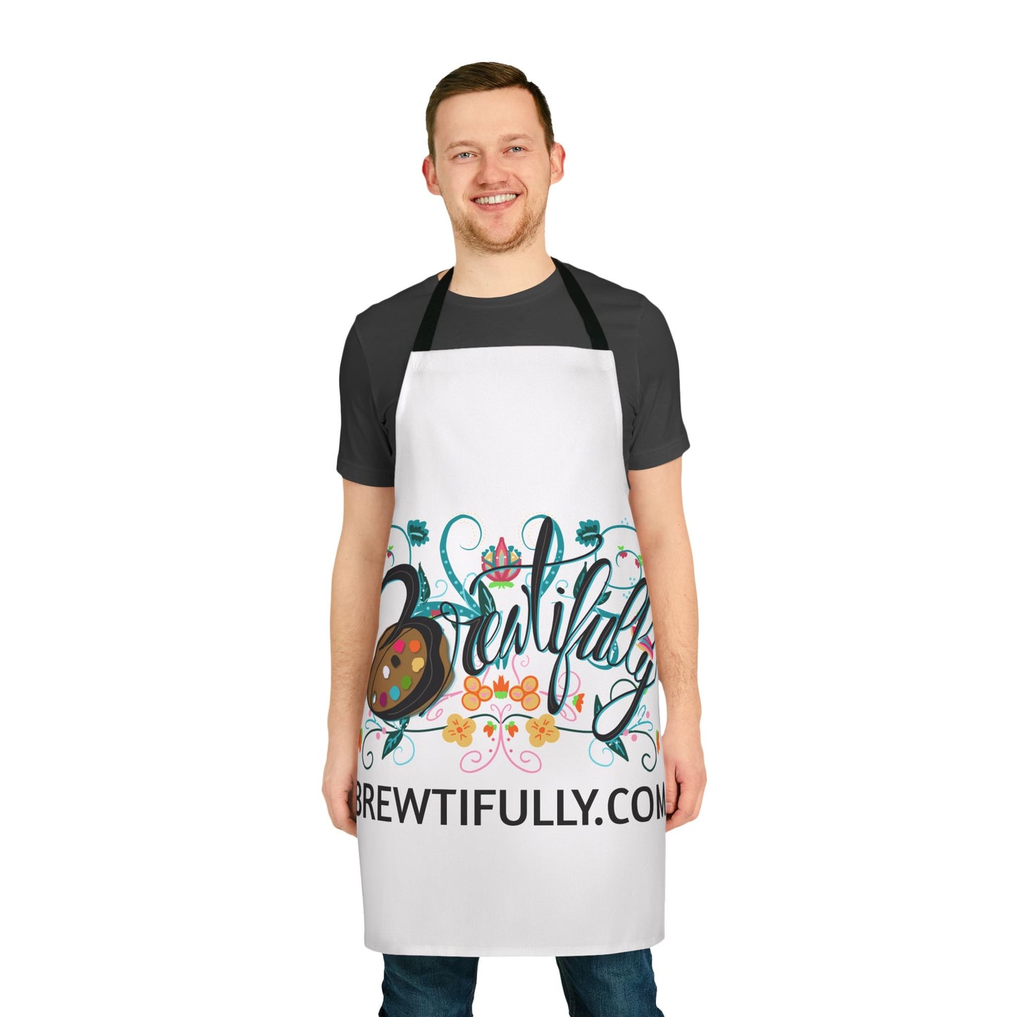 Brewtifully Apron, 5-Color Straps - White