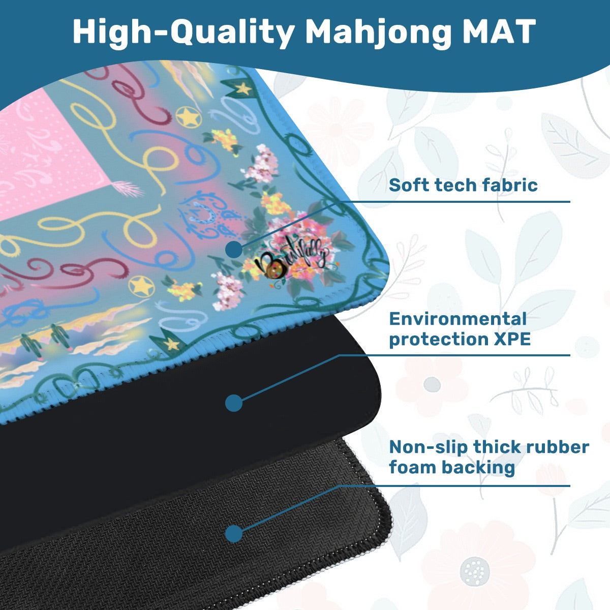 Rop’em in Mahjong Mat 31.5"x31.5" (Ship Rolled up)