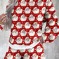 White Ho Ho Ho Letter Graphic Christmas Pajama Set