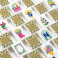 Yellow Mahjong Tiles Set (Floral Garden Style) (Single Layer)