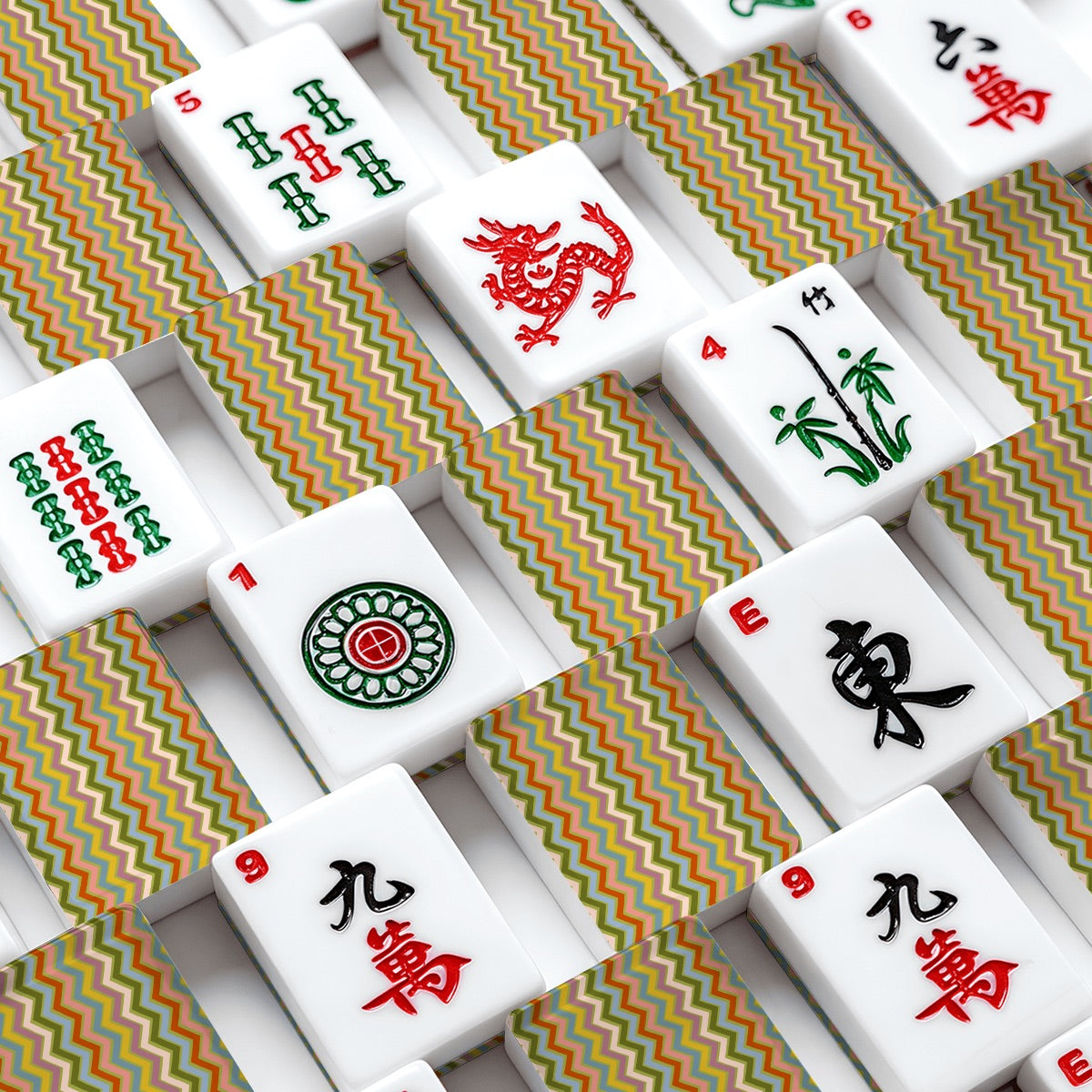 Vintage party ware American Mahjong Tiles
