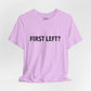 First Left? T‑Shirt — Funny Mahjong Directional Graphic Tee