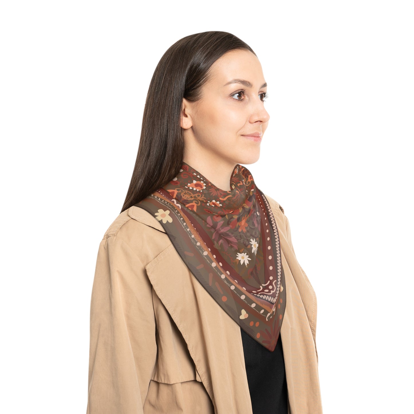 Desert Brown-Poly Scarf