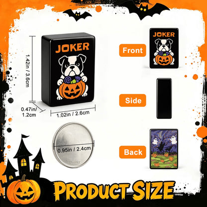Pumpkin patch - Wicked Bulldog Halloween Mahjong Tiles  Single Layer