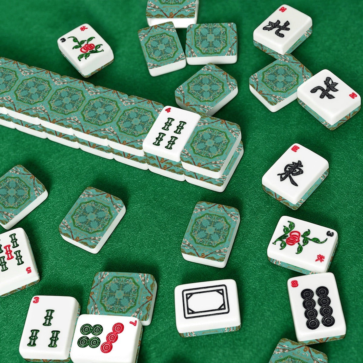 Chinoiserie Robin’s Egg Blue  American Mahjong Tiles