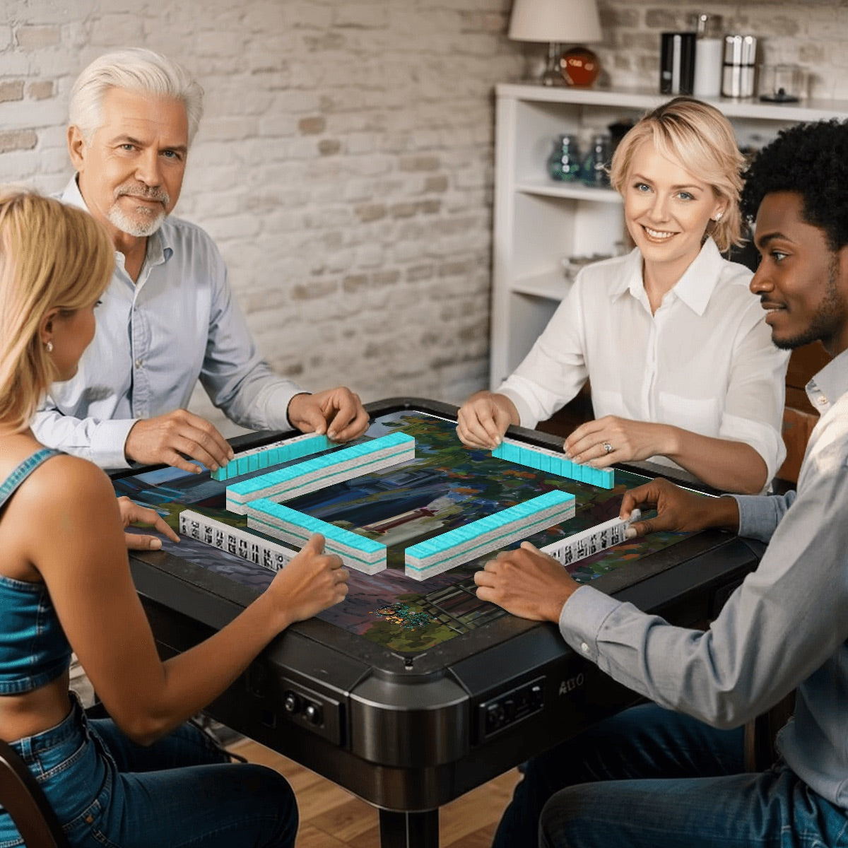 Mahjong Mat 33"x33" (Ship Rolled up) Haunting