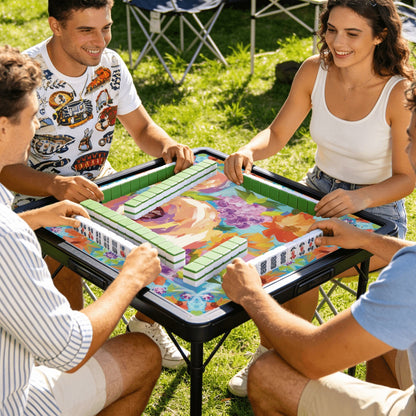 Bold Floral Mini Mahjong Mat 20.9"x20.9" (Ship Rolled up)