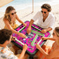 Mini Travel Mahjong Mat -Retro 88 in Hot Pink 20.9"x20.9" (Ship Rolled up)