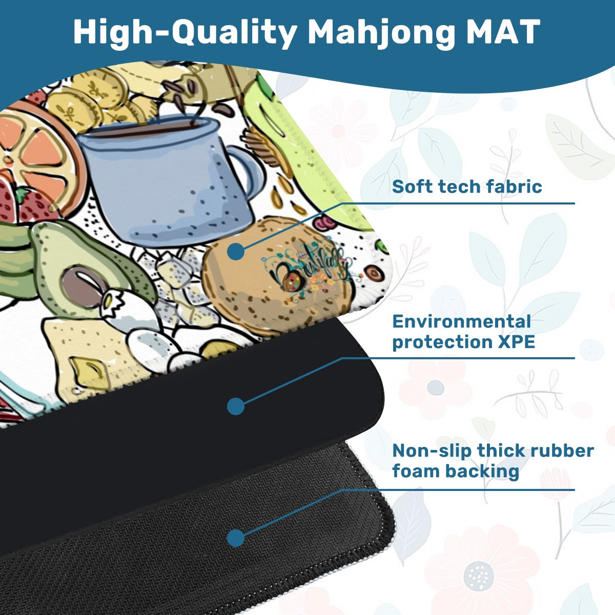 Mahjong Mat 33"x33" (Ship Rolled up) Breakfast