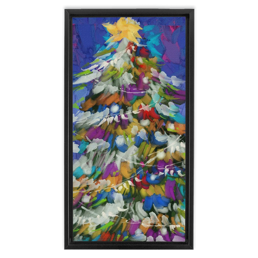 Magical Holiday Tree Framed Canvas Wraps-powered by Artivive