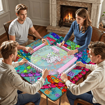 Bam, it’s a birthday! Mahjong Mat 31.5"x31.5" (Ship Rolled up)