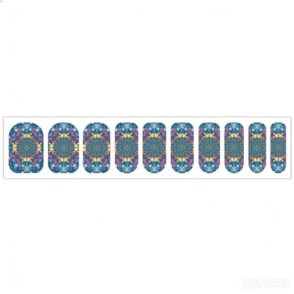 Blue Gardening Nail Stickers 100 Pcs
