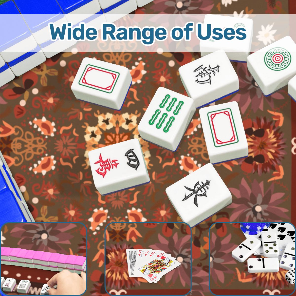 Mahjong Mat (Made in USA) Folk Art Autumn Love