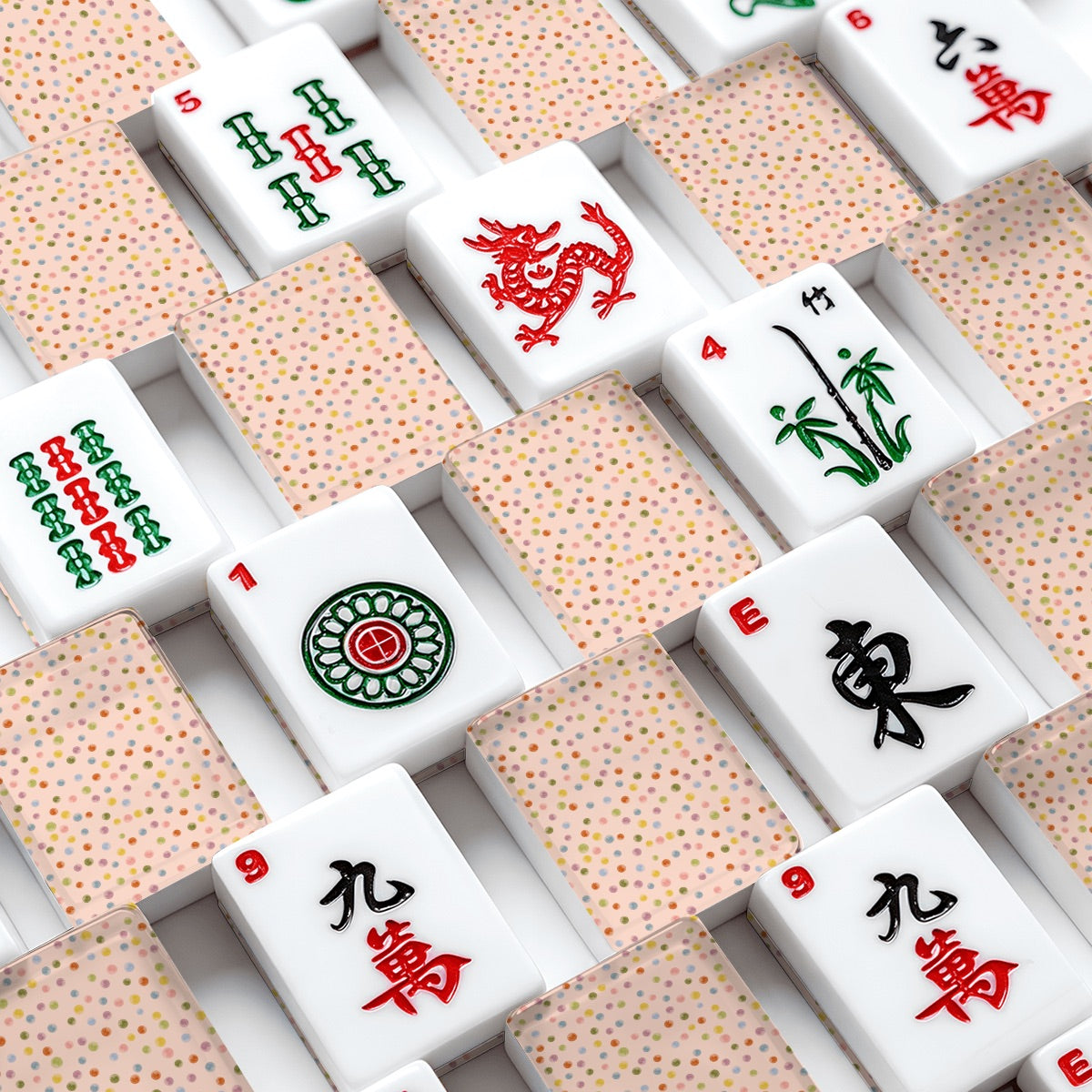 Party Dots American Mahjong Tiles