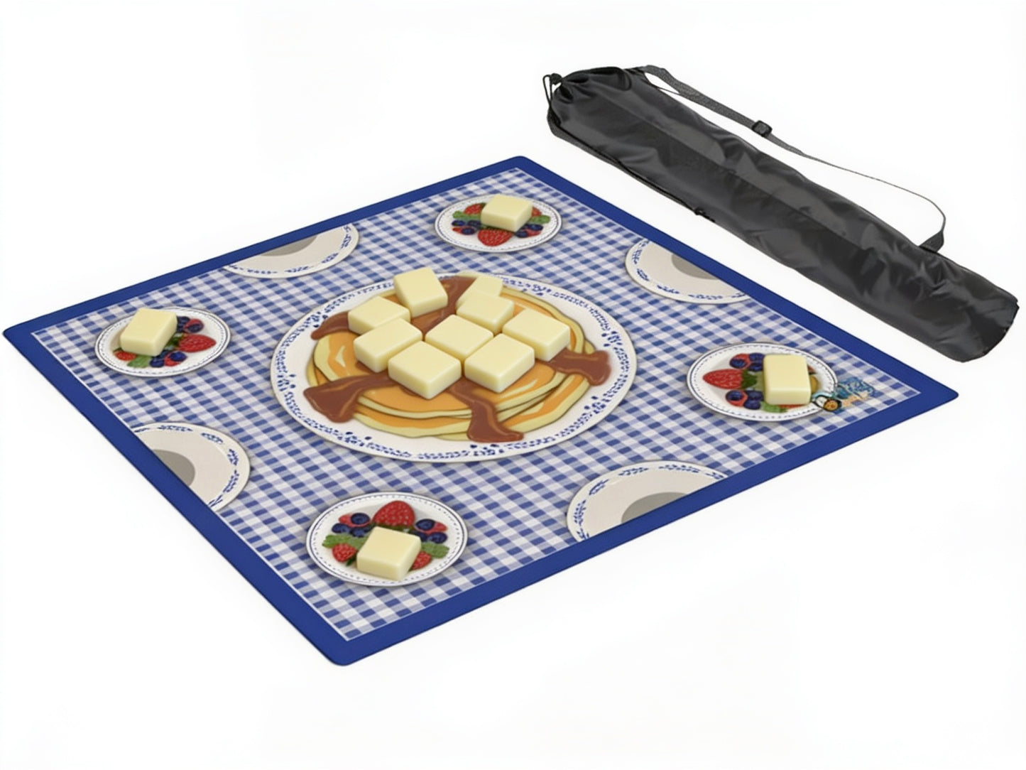 Breakfast is butter with Mahjong Mahjong Mat 33"x33" (Ship Rolled up)