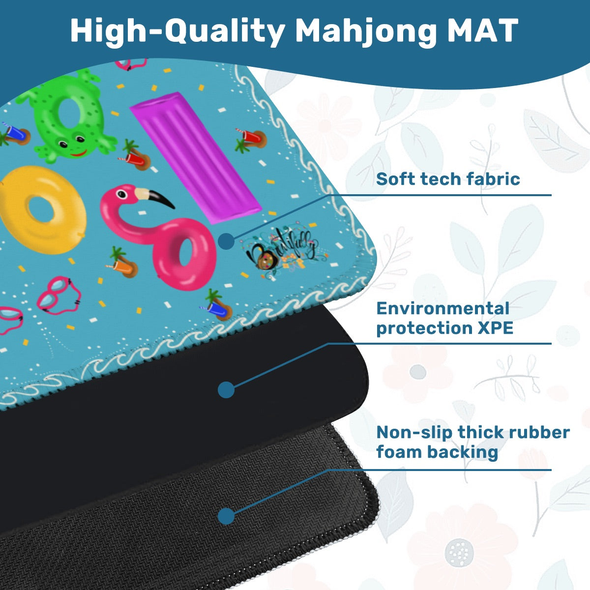 Summer toys -Mahjong Mat 31.5"x31.5" (Ship Rolled up)