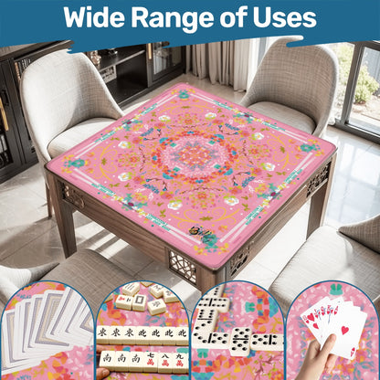 Mahjong Mat (Made in USA) Spring on Pink w instructions