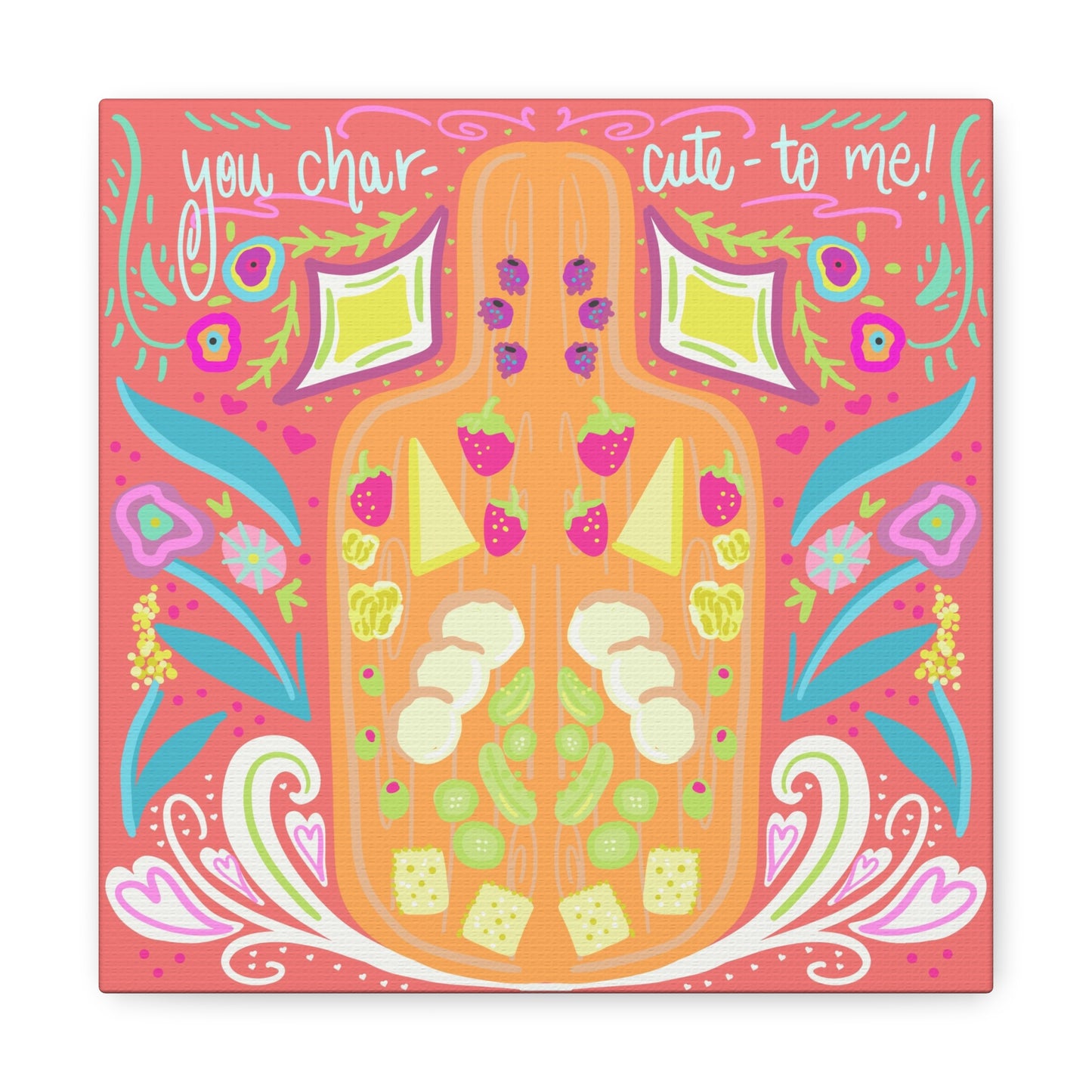 You’re Char-Cute-to-me canvas Valentine