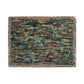 The Delamater Series- Abstract Pixel Art Woven Blanket — Colorful Green Mosaic Throw for Living Room & Bedroom
