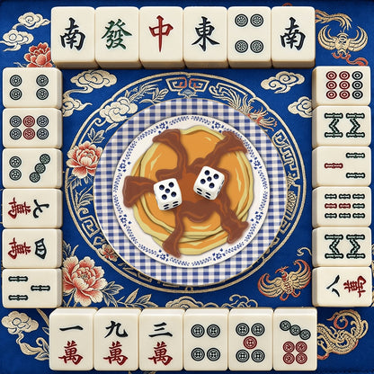 Flapjack dice dish- Round Ceramic Tray