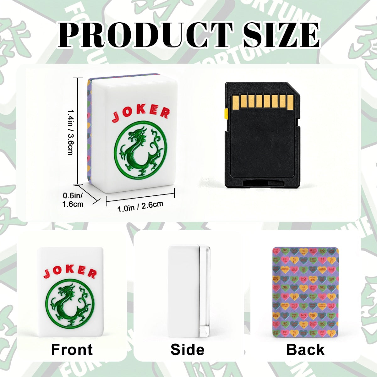 Inspirational Conversations in Hearts American Mahjong Tiles