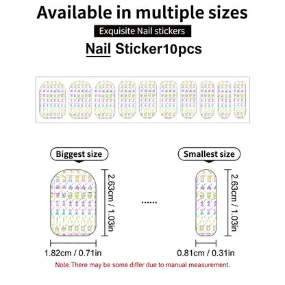 Traditional Transparent Mahjong Nail Stickers 100 Pcs