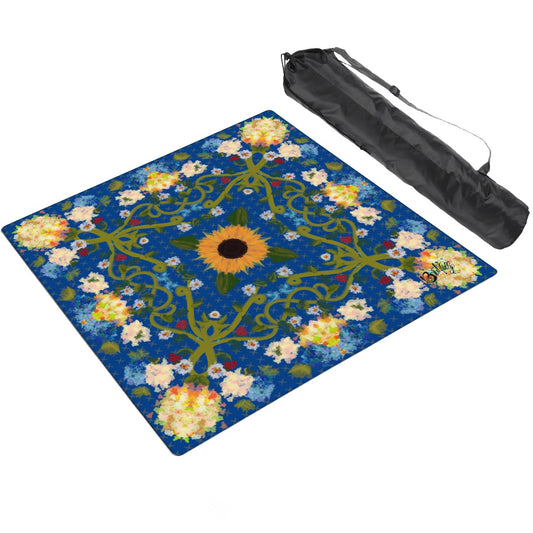 Mahjong Mat SleekSurface Blue sunflower