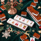 Geode Red Glam Holiday Christmas Mahjong Tiles