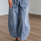 Myosotis Large Patch Pocket Drawstring Paperbag Waist Barrel Jeans